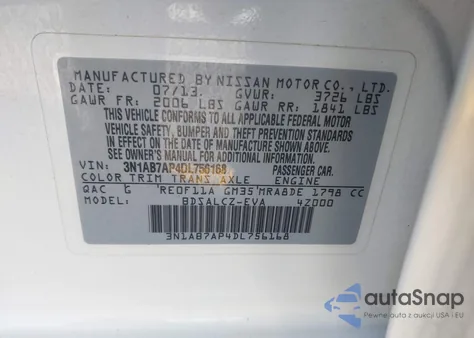 2013 Nissan Sentra S from USA, damaged, VIN 3N1AB7AP4DL756168